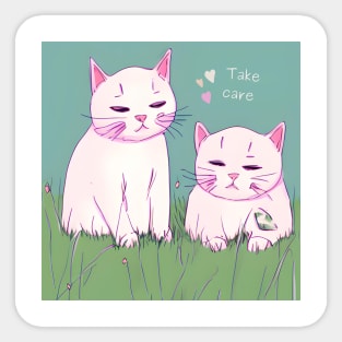 Two cats in love Sticker